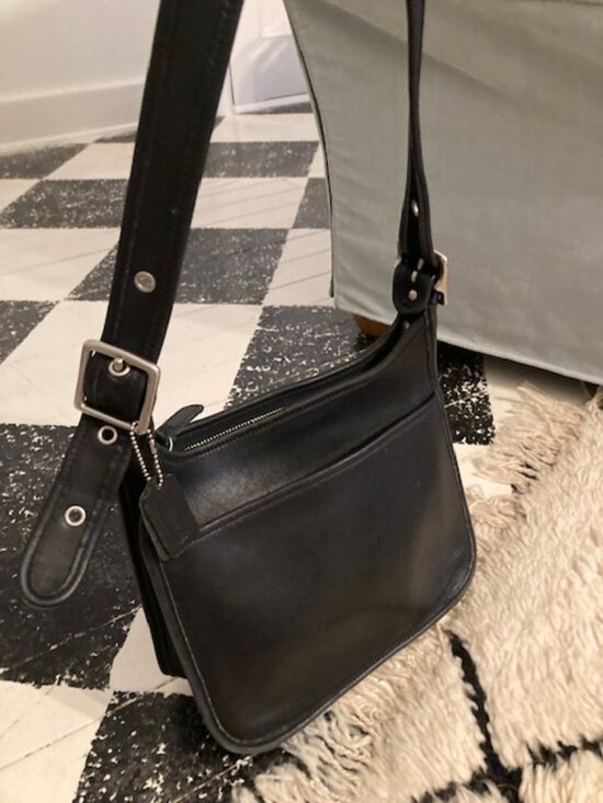 Coach Handbags - Vintage Coach Black Leather Shoulder Bag